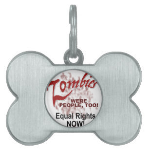 Placa Para Mascotas los zombis también eran personas