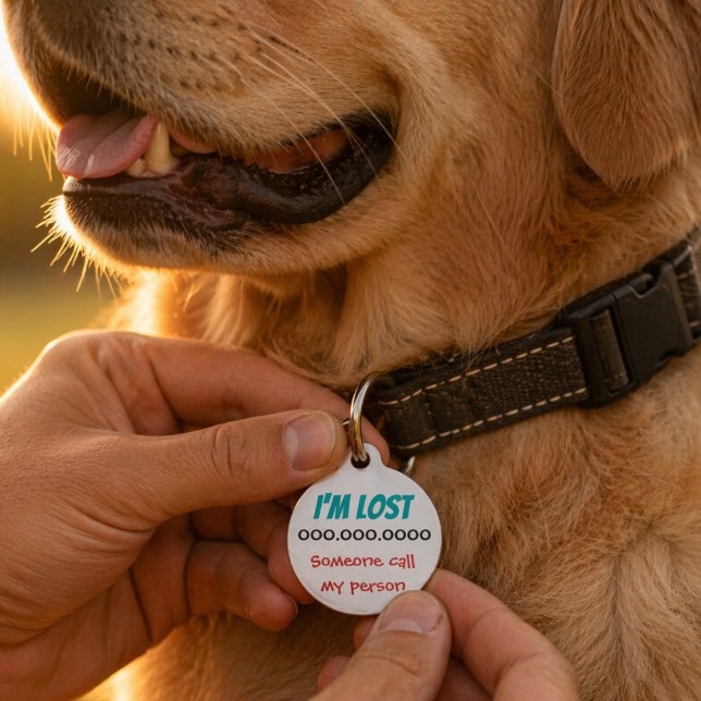 Placa Para Mascotas Lost Found Return Pet (Lost Dog Identification Tag. Help your dog find their home. Address, name, phone number. )