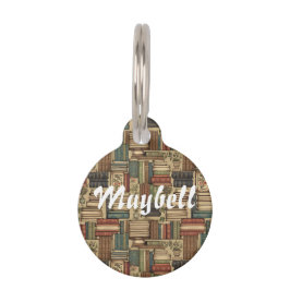 Placa Para Mascotas Lover de libros