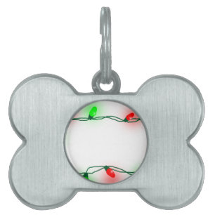 Placa Para Mascotas Luces navidades