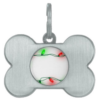 Placa Para Mascotas Luces navidades