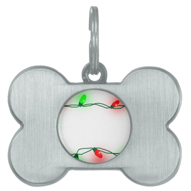 Placa Para Mascotas Luces navidades (Frente)