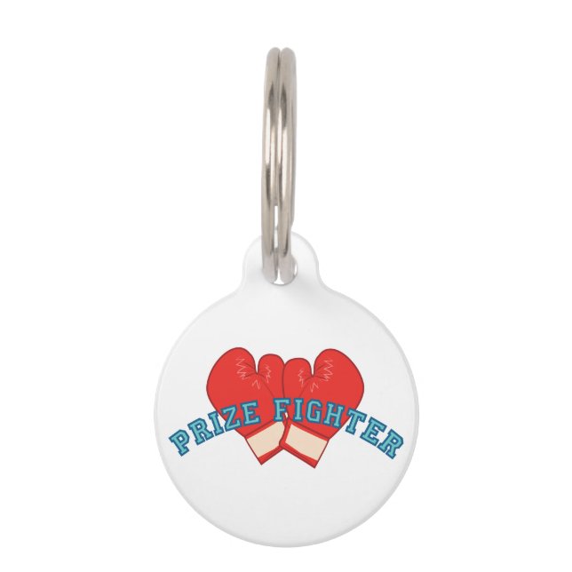 Placa Para Mascotas Luchador de premios (Anverso)
