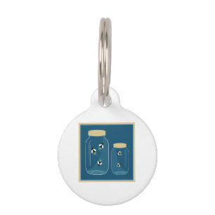 Placa Para Mascotas Luciérnagas Mason Jar