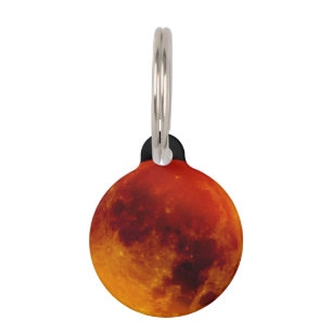 Placa Para Mascotas Luna de Sangre Azul