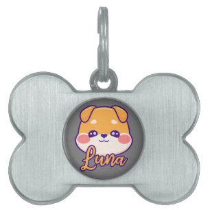 Placa Para Mascotas Luna el perro