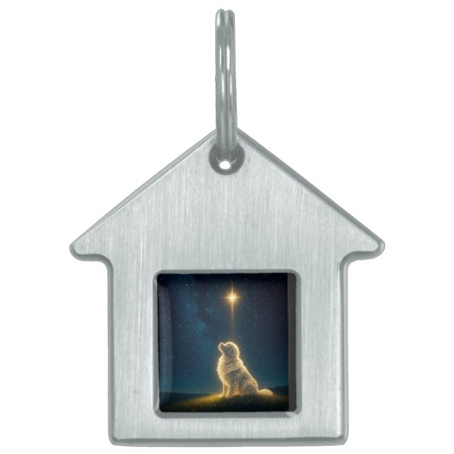 Placa Para Mascotas Luz de estrellas (Frente)