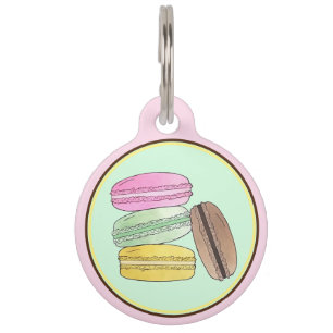 Placa Para Mascotas Macaron French Pastry Cookies Macarons Patisserie