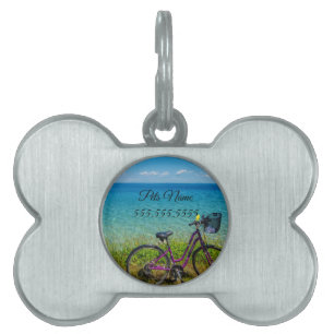 Placa Para Mascotas Mackinac Island Bike Pet Etiqueta
