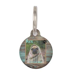 Placa Para Mascotas Madera de fotos de perros Personalizado