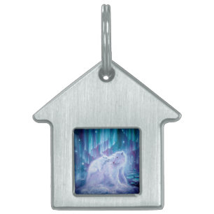Placa Para Mascotas Madre de oso polar y bebé