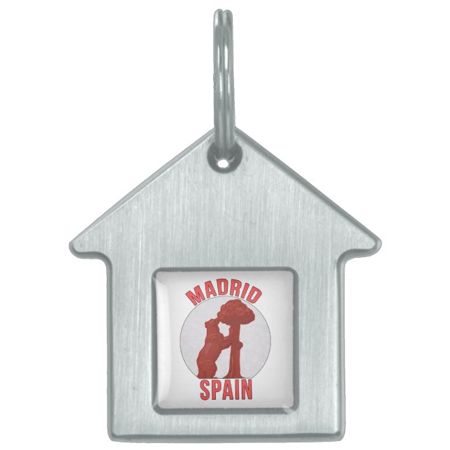 Placa Para Mascotas Madrid España (Frente)