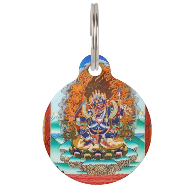 Placa Para Mascotas Mahakala Deidad del protector budista tibetano (Anverso)