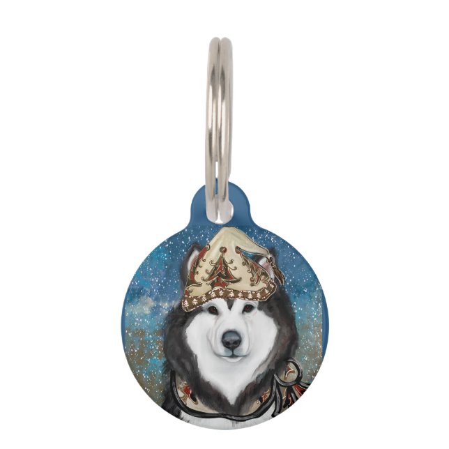 Placa Para Mascotas Malamute de Alaska (Anverso)