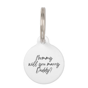 Placa Para Mascotas Mamá te casarás con papá
