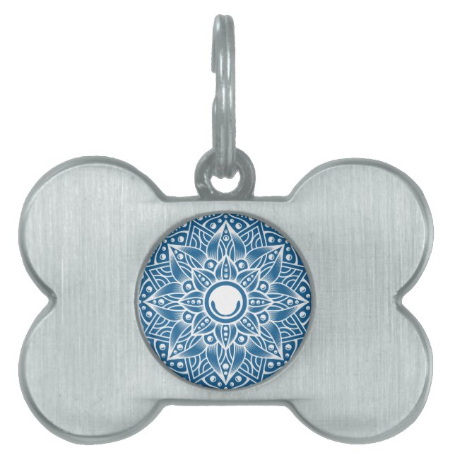 Placa Para Mascotas Mandala de lujo 16 (Frente)