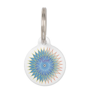 Placa Para Mascotas Mandala Lotus Blossom Thunder_Cove