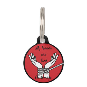 Placa Para Mascotas Manos atadas Thunder_Cove