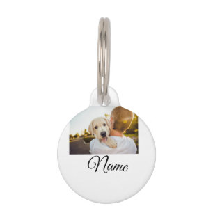 Placa Para Mascotas Manta personalizada con foto de animal colorido si