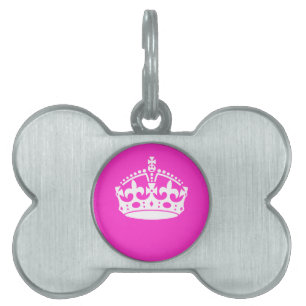 Placa Para Mascotas ¡MANTENGA LA CALMA DE LA CORONA en el Personalizar