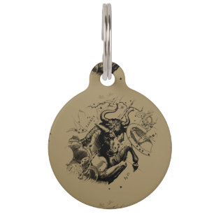 Placa Para Mascotas Mapa de la constelación de Taurus por Hevelius cir
