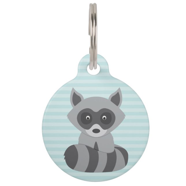 Placa Para Mascotas Mapache del bebé (Anverso)