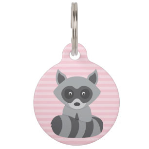 Placa Para Mascotas Mapache del bebé