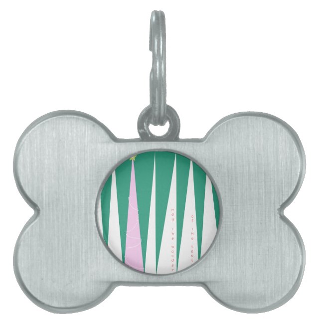 Placa Para Mascotas Maravilla del árbol de Navidad de temporada (Frente)