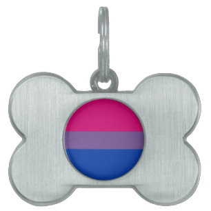 Placa Para Mascotas Marca de orgullo bisexual