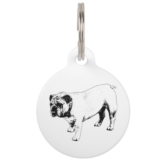 Placa Para Mascotas Marca Fuerte Mínima (Anverso)