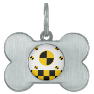 Placa Para Mascotas Marcas de prueba de choque Estilo negrita