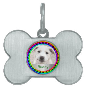Placa Para Mascotas Marcha de Perros con Arcoiris por Kenneth Yoncich