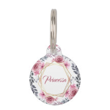 Marco Geométrico Floral Cute Rosa Oro