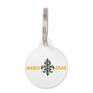 Placa Para Mascotas Mardi Gras