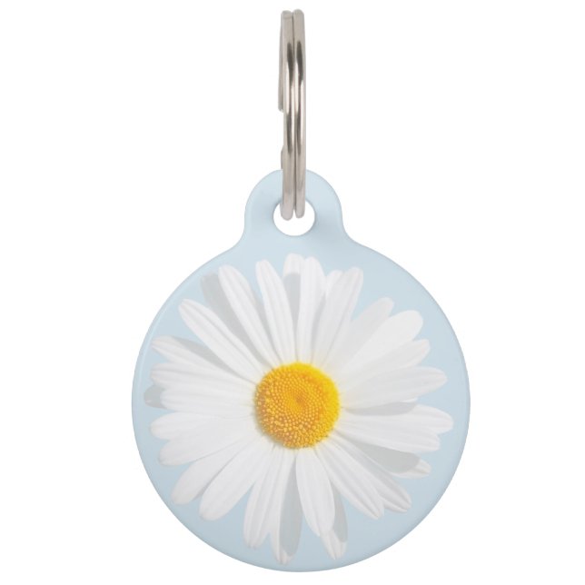 Placa Para Mascotas margarita blanca (Anverso)