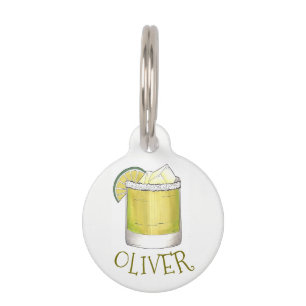 Placa Para Mascotas Margarita Summer Cocktail Mezcla Sal de limón