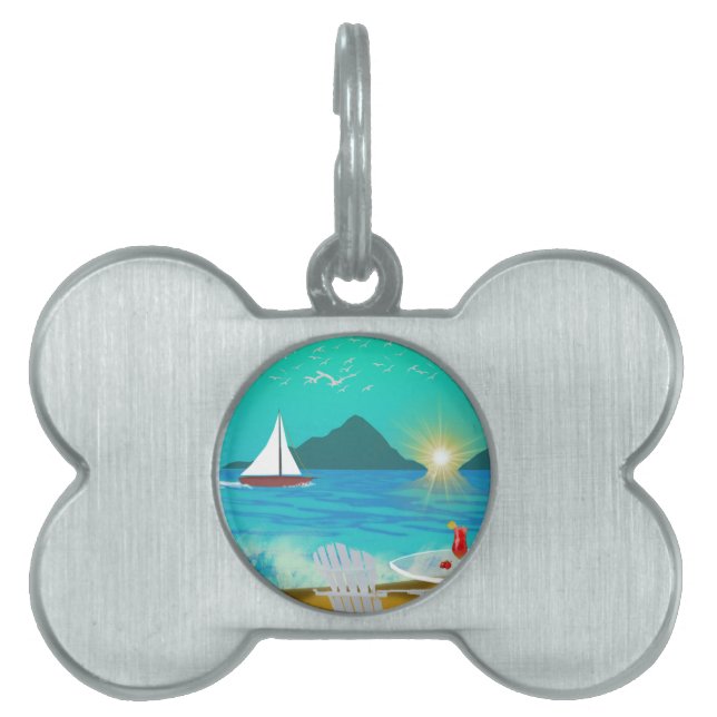 Placa Para Mascotas Margaritaville (Frente)