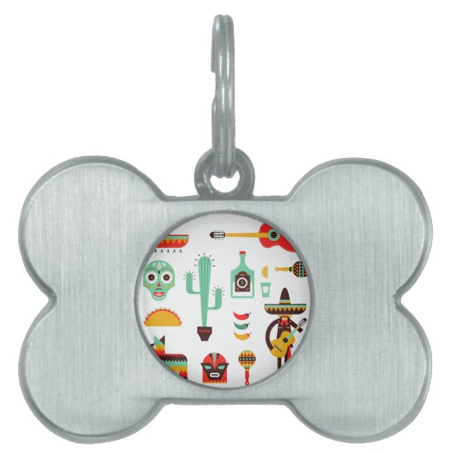 Placa Para Mascotas mariachi mexicana (Frente)