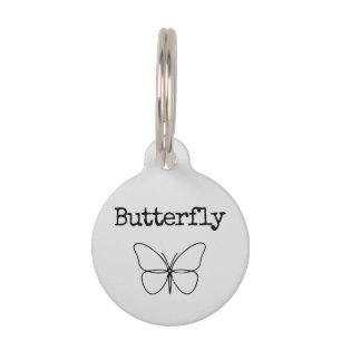 Placa Para Mascotas Mariposa