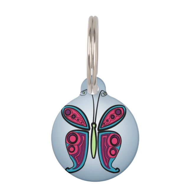 Placa Para Mascotas Mariposa (Anverso)
