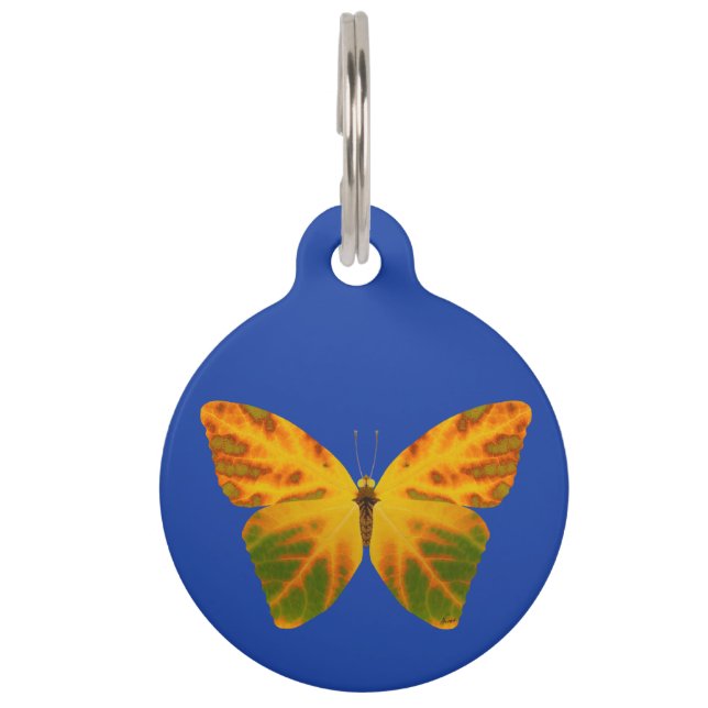 Placa Para Mascotas Mariposa Aspen Leaf 1 (Anverso)