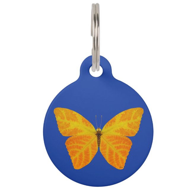 Placa Para Mascotas Mariposa Aspen Leaf 3 (Anverso)