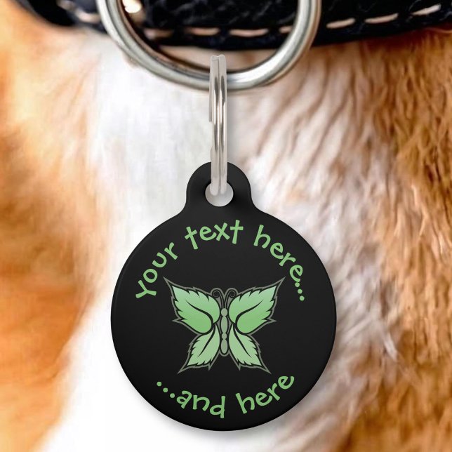 Placa Para Mascotas Mariposa de Menta (Subido por el creador)