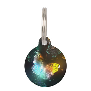 Placa Para Mascotas Mariposa luminosa y mariposas nocturnas
