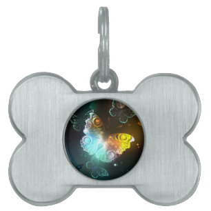 Placa Para Mascotas Mariposa luminosa y mariposas nocturnas