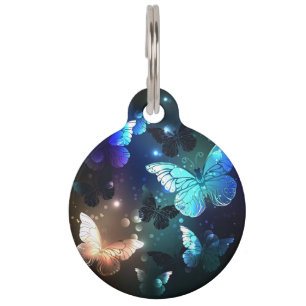 Placa Para Mascotas Mariposa nocturna fluida