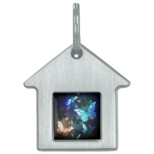 Placa Para Mascotas Mariposa nocturna fluida