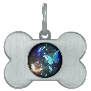 Placa Para Mascotas Mariposa nocturna fluida