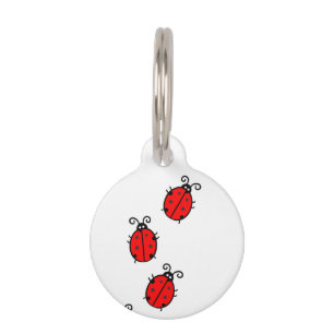 Placa Para Mascotas Mariquitas rojas Thunder_Cove de arrastre