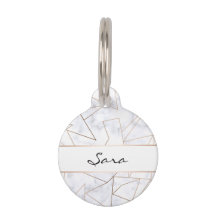 mármol blanco geométrico y subió elegante